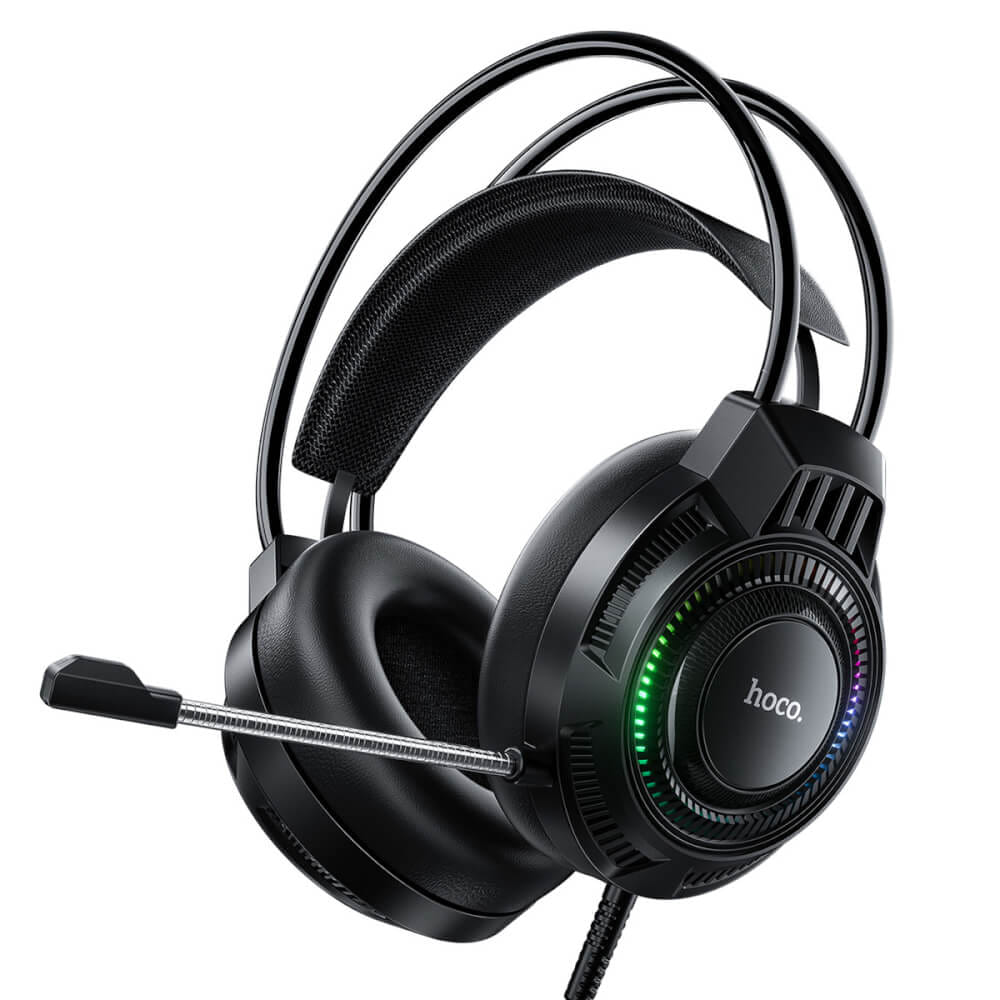 หูฟังเกมมิ่ง HOCO HK85 ดอกลำโพง 40MM ไมโครโฟน HD ถอดออกได้ แต่งไฟ RGB สายแจ็ค USB ยาว 2 เมตร_11